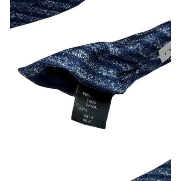 BOGLIOLI Men's Wool Silk Necktie LUXURY Tie Blue Striped W:3.1" EUC - Picture 3 of 5
